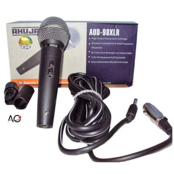 Ahuja AUD 98 XLR Wired Microphone Unidirictional dynamic Microphone with Wired
